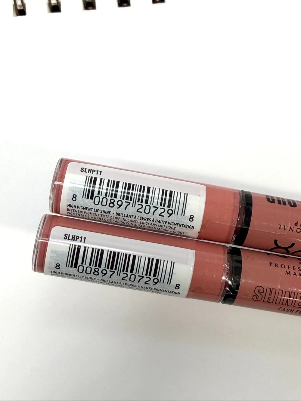 NYX Shine Loud Cash Flow Lot of 2 NEW Liquid Lip Gloss 0.11 oz Dual Ended
